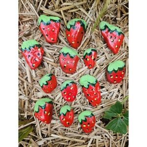 Strawberry Garden Decor Set of‎ 12 Cute Fruit Lawn Ornaments - M